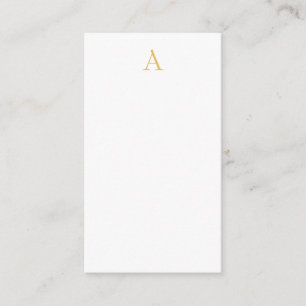 Gold Color Monogram Professional Custom Enclosure Card