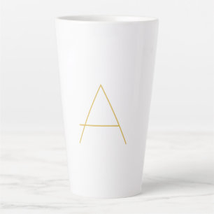 Gold Color Monogram Professional Custom Latte Mug