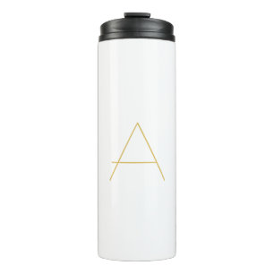 Gold Color Monogram Professional Custom Thermal Tumbler
