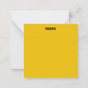 Gold Color Own Name Minimalist Modern Plain Card
