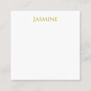 Gold Color Plain Minimalist Professional Name  Enclosure Card