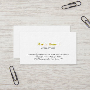 Gold Color Premium Thick Unique Classical Simple Business Card