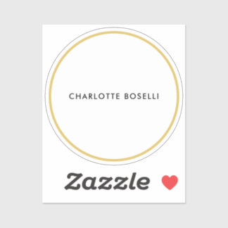 Gold Colour Borders White Minimalist Professional