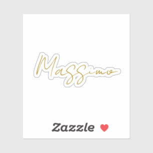 Gold Colour Calligraphy Elegant Plain Name
