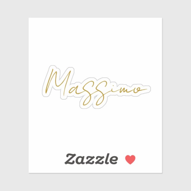Gold Colour Calligraphy Elegant Plain Name (Sheet)