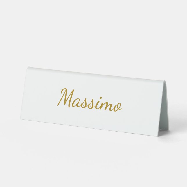 Gold Colour Calligraphy Elegant Plain Simple Name (Front)