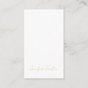 Gold Colour Calligraphy Elegant Plain Simple Name Enclosure Card