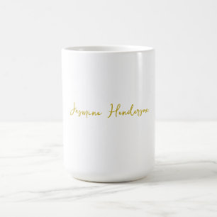 Gold Colour Calligraphy Professional Custom Name Coffee Mug