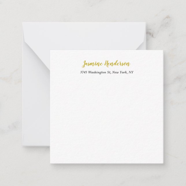 Gold Colour Calligraphy Professional Elegant Card (Front)