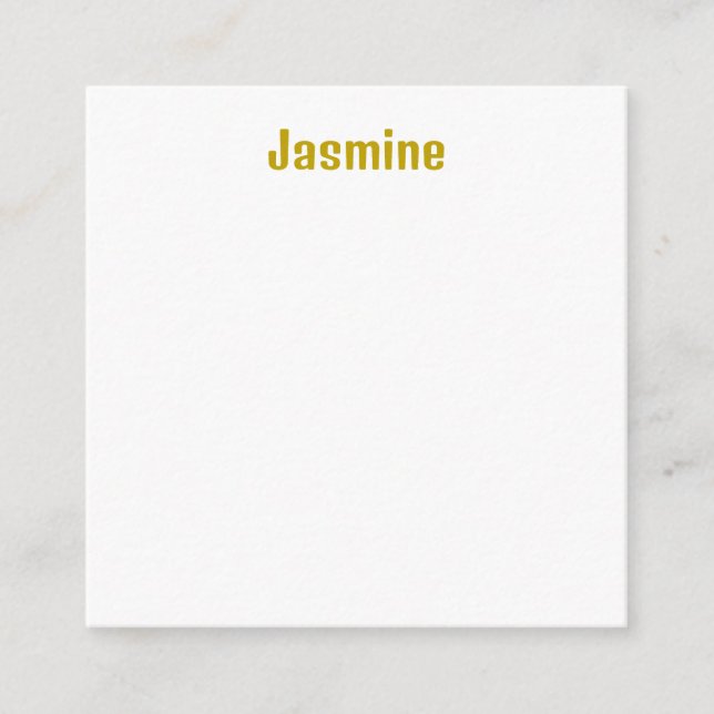 Gold Colour Calligraphy Professional Name  Enclosure Card (Front)
