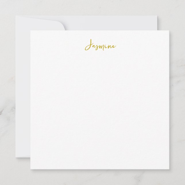 Gold Colour Calligraphy Professional Name Flat Car (Front)