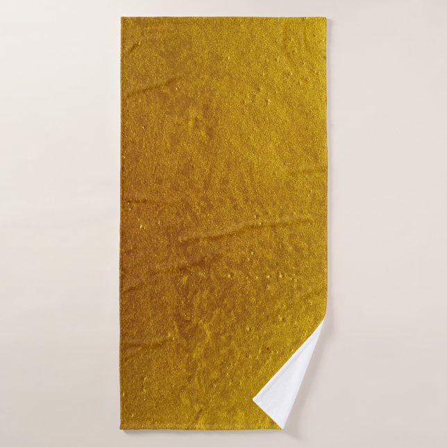 Gold colour cement wall texture background abstrac bath towel (Bath Towel)