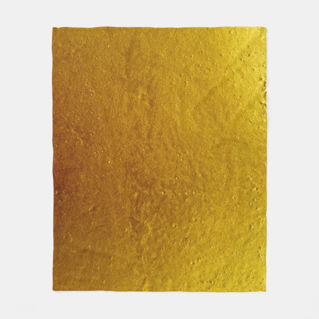 Gold colour cement wall texture background abstrac fleece blanket (Front)