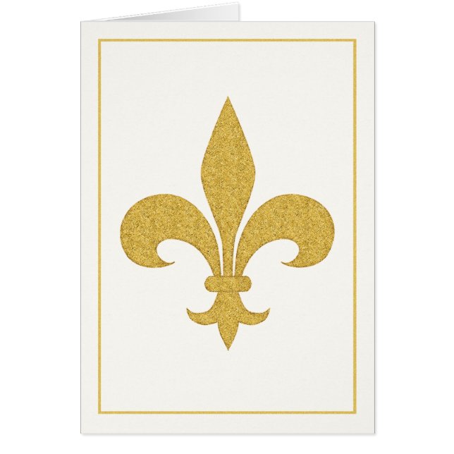 Gold Colour Fleur-de-Lis on Light Cream Colour Car (Front)