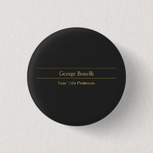 Gold Colour Grey Classical Personal Customise Chic 3 Cm Round Badge