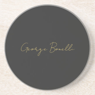 Gold Colour Grey Classical Personal Customise Chic Coaster