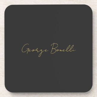 Gold Colour Grey Classical Personal Customise Chic Coaster
