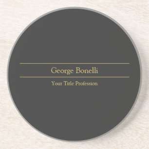 Gold Colour Grey Classical Personal Customise Chic Coaster