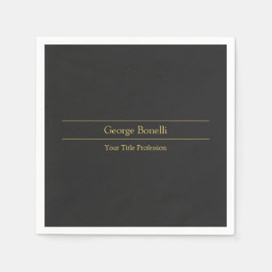 Gold Colour Grey Classical Personal Customise Chic Napkin