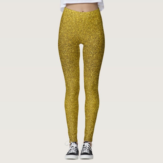 Gold colour leggings (Front)