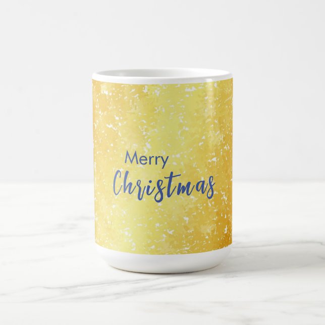 Gold Colour Merry Christmas Family Message New Yea Coffee Mug (Center)