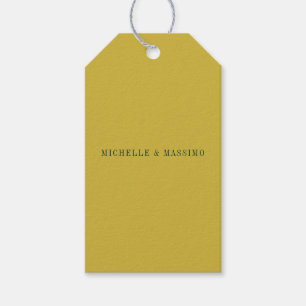 Gold Colour Minimalist Plain Modern Gift Tags