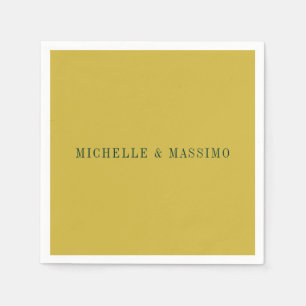 Gold Colour Minimalist Plain Modern Napkin