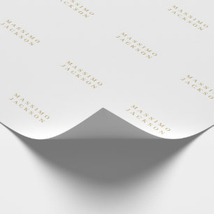 Gold Colour Minimalist Professional Serif Font Wrapping Paper