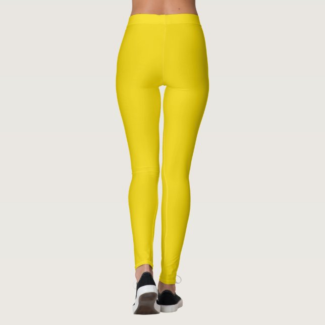 Gold Colour Modern Elegant Glamourous Popular Leggings (Back)