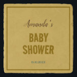 Gold Colour Modern Minimalist Baby Shower Trivet<br><div class="desc">Do you think it is difficult to choose a design according to your own personality and tastes? Maybe this design makes your job easier. Look again,  this is definitely what you're looking for.</div>