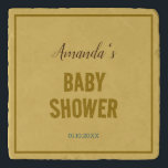 Gold Colour Modern Minimalist Baby Shower Trivet<br><div class="desc">Do you think it is difficult to choose a design according to your own personality and tastes? Maybe this design makes your job easier. Look again,  this is definitely what you're looking for.</div>