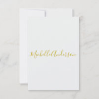 Gold Colour Modern Minimalist Handwriting Name