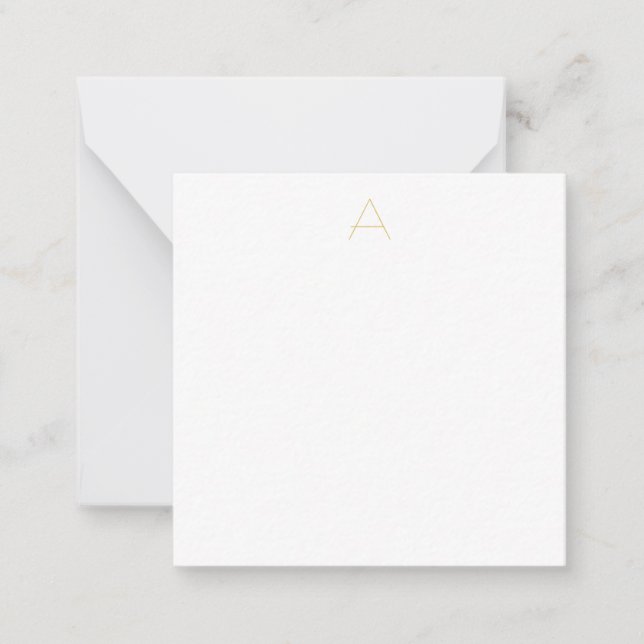 Gold Colour Monogram Professional Custom Card (Front)