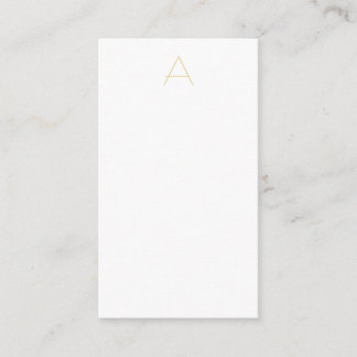 Gold Colour Monogram Professional Custom Enclosure Card