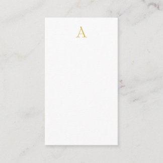 Gold Colour Monogram Professional Custom Enclosure Card