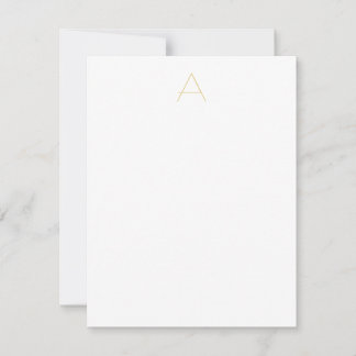 Gold Colour Monogram Professional Custom RSVP Card