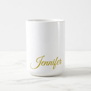 Gold colour name professional minimalist modern   coffee mug