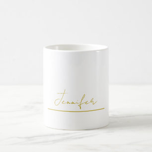Gold colour name professional minimalist modern   coffee mug