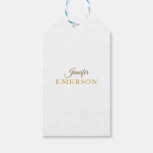 Gold colour name professional minimalist modern   gift tags