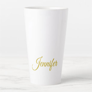 Gold colour name professional minimalist modern   latte mug