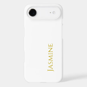 Gold Colour Plain Minimalist Professional Name 