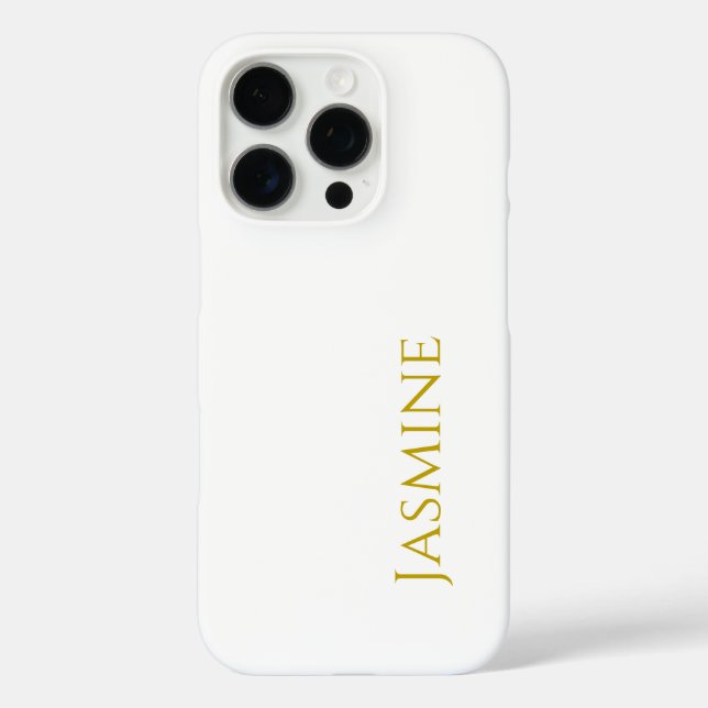Gold Colour Plain Minimalist Professional Name  Case-Mate iPhone Case (Back)