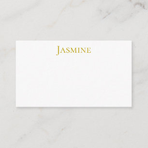 Gold Colour Plain Minimalist Professional Name Enclosure Card