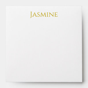 Gold Colour Plain Minimalist Professional Name  Envelope