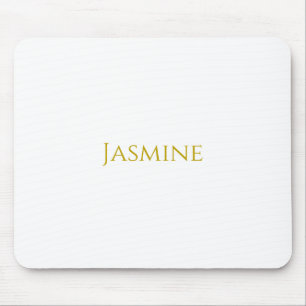 Gold Colour Plain Minimalist Professional Name  Mouse Mat