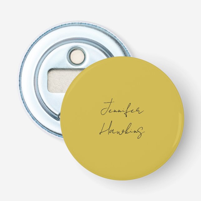 Gold colour professional plain handwriting bottle opener (Front)
