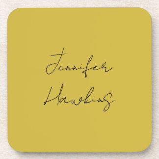 Gold colour professional plain handwriting coaster