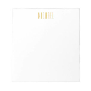 Gold Colour Professional Trendy Minimalist Name Notepad