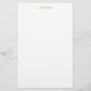 Gold Colour Professional Trendy Minimalist Name Stationery