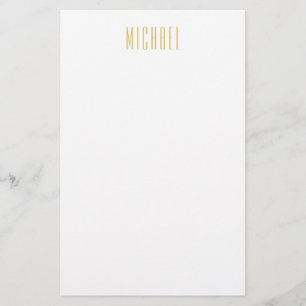 Gold Colour Professional Trendy Minimalist Name Stationery